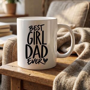 Best Girl Dad Ever Mug, Girl Dad Coffee Mug, Dad Birthday Gift, Gift for Dad